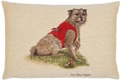 Rt. Hon Thomas Terrier Cushion with Feather Filler - 33x46cm (13"x18")