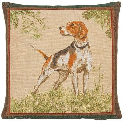 Pointer Cushion with Feather Filler - 33x33cm (13"x13")