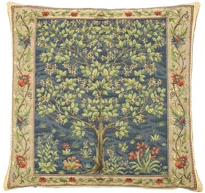 Tree of Life Blue Tapestry Cushion - 46x46cm (18"x18")