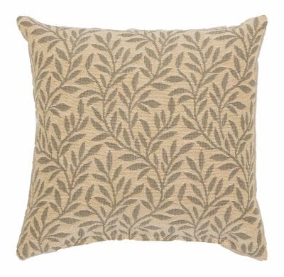 Lily Leaves Fibre Filled Tapestry Cushion - 20x20cm  (8"x8")