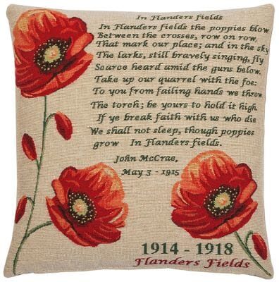 Flanders Fields Tapestry Cushion - 46x46cm (18"x18")