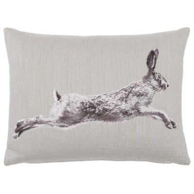 Hare Country Linen Tapestry Cushion - 33x46cm (13"x18")