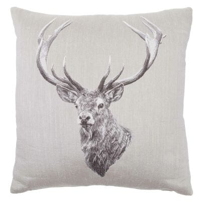 Stag Country Linen Regular Tapestry Cushion - 46x46cm (18"x18")