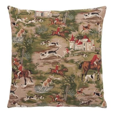 Horse & Hounds Tapestry Cushion - 46x46cm (18"x18")
