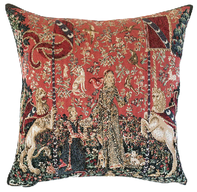 Lady & Unicorn Taste Tapestry Cushion - 46x46cm (18"x18")