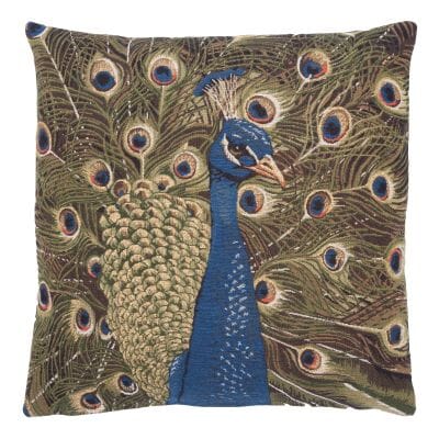 Peacock Tapestry Cushion - 46x46cm (18"x18")
