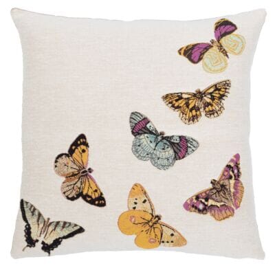 Butterflies Light Tapestry Cushion - 46x46cm (18"x18")