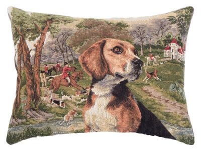 Beagle Fibre Filled Tapestry Cushion - 20x28cm (8"x11")
