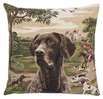 German Shorthaired Pointer Tapestry Cushion - 46x46cm (18"x18")