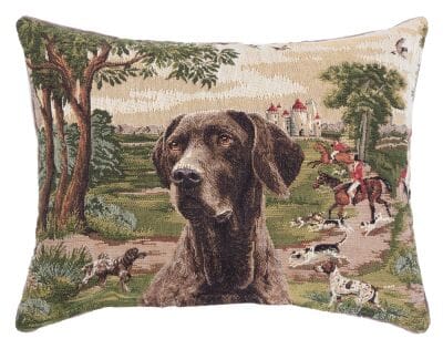 German Shorthaired Pointer Fibre Filled Tapestry Cushion - 20x28cm (8"x11")