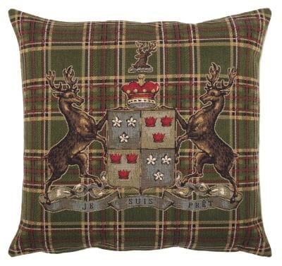 Highland Heritage Green Tapestry Cushion - 46x46cm (18"x18")