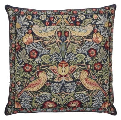 Strawberry Thief Blue Tapestry Cushion - 46x46cm (18"x18")