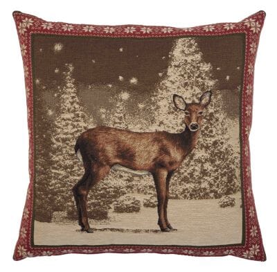 Winter Deer Tapestry Cushion - 46x46cm (18"x18")