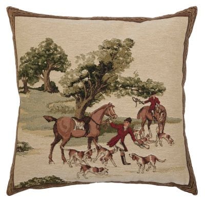 English Hunt I Tapestry Cushion - 46x46cm (18"x18")