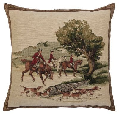 English Hunt II Tapestry Cushion - 46x46cm (18"x18")
