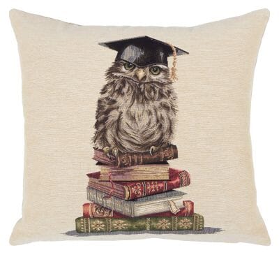 Library Owl Tapestry Cushion - 46x46cm (18"x18")
