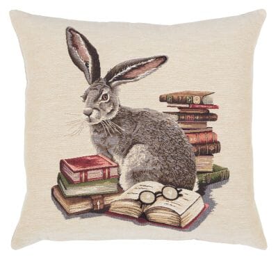 Library Hare Tapestry Cushion - 46x46cm (18"x18")