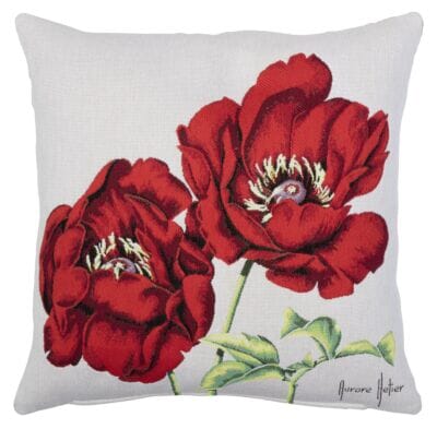 Poppies II by Hettier Tapestry Cushion - 46x46cm (18"x18")