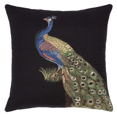 Peacock Right Tapestry Cushion - 46x46cm (18"x18")