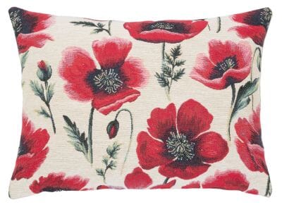 Poppyfields Cushion with Feather Filler - 33x46cm (13"x18")