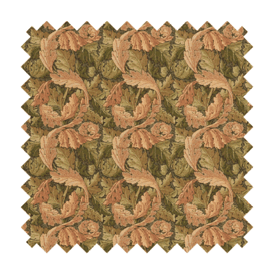 Acanthus Leaf Gold Tapestry Fabric