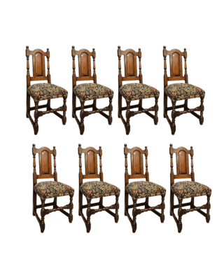 Panelback Chairs with Upholstered Seats - Set of 8