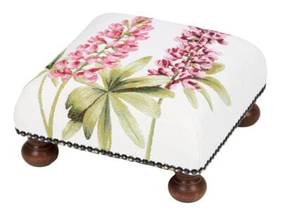 Two Lupins Tapestry Footstool