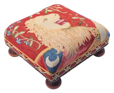 Lion Le Gout Tapestry Footstool - Last Piece Remaining!