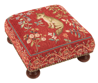 Medieval Fox Tapestry Footstool