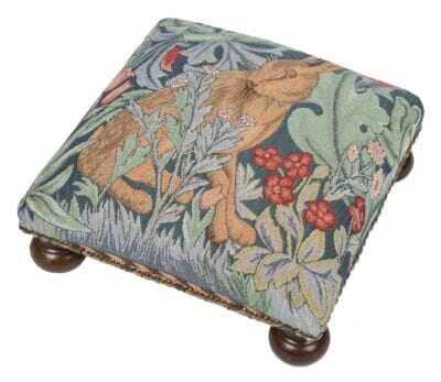 Morris Hare Left Tapestry Footstool