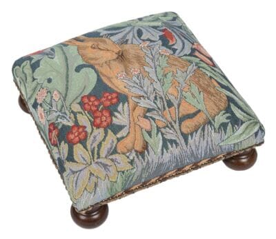Morris Hare Right Tapestry Footstool