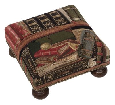 Library Tapestry Footstool