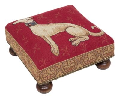 Cluny Whippet Tapestry Footstool - Last Piece Remaining!