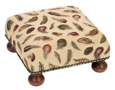 Feathers Tapestry Footstool