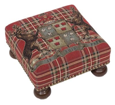 Highland Heritage Red Tapestry Footstool