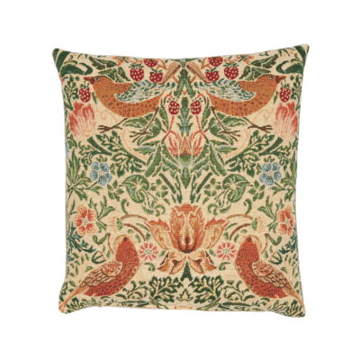 Strawberry Thief Natural Woven Cushion - 30x30cm (12"x12")