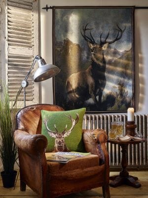 Monarch of the Glen Loom Woven Tapestry - 132 x 106 cm (4'4" x 3'6") - Requires Rod Size 3