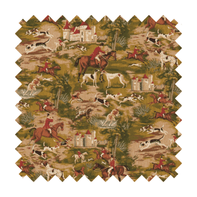 Horses & Hounds Tapestry Fabric