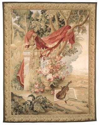 Bouquet au Violon Handwoven Tapestry - 233 x 180 cm (7'8" x 5'11") - Requires Rod Size 5