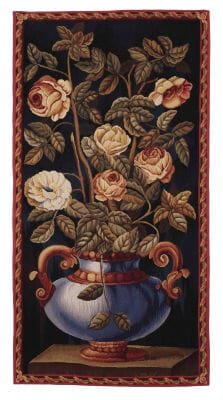 Flemish Roses Handwoven Tapestry - 188 x 92 cm (6'2" x 3'0") - Requires Rod Size 2