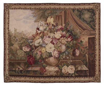 Bouquet Ballustrade Handwoven Tapestry - 157 x 190 cm (5'2" x 6'2") - Requires Rod Size 5