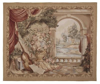 Musical Terrace Handwoven Tapestry - 174 x 210 cm (5'7" x 6'9") - Requires Rod Size 5