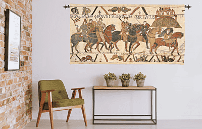 Bayeux - Mont St. Michel Loom Woven Tapestry - 3 Sizes Available