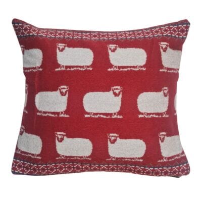 Highland Sheep 100% Wool Cushion with Feather Filler - 46x46cm (18"x18") - Last Two Pieces Remaining!