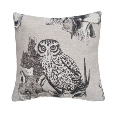 Woodland Friends Tapestry Cushion with Feather Filler - 42x42cm (16"x16") - Last Piece Remaining!