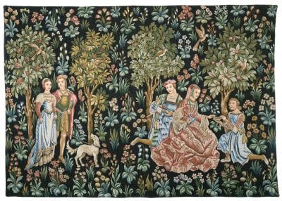 Scene Galante (Noble Scene) Loom Woven Tapestry - 178 x 280 cm (5'10" x 9'2") - Requires Rod Size 6