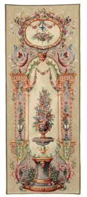 Floral Portiere Loom Woven Tapestry - 193 x 74 cm (6'4" x 2'5") - Requires Rod Size 2