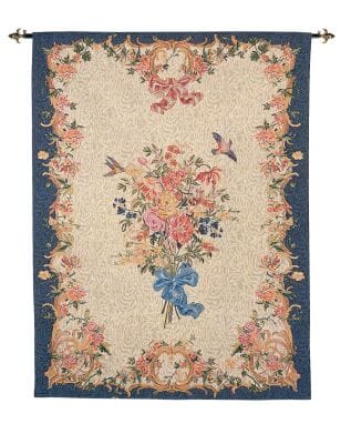 Bouquet Chenonceaux Loom Woven Tapestry - 145 x 108 cm (4'9" x 3'7") - Requires Rod Size 3
