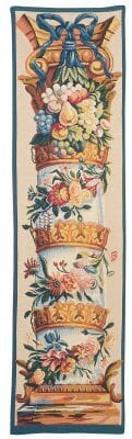 Floral Column Loom Woven Tapestry - 127 x 35 cm (4'2" x 1'2") - Requires Rod Size 1