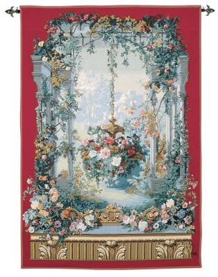 Floral Portico Loom Woven Tapestry - 150 x 100 cm (4'11" x 3'4") - Requires Rod Size 3